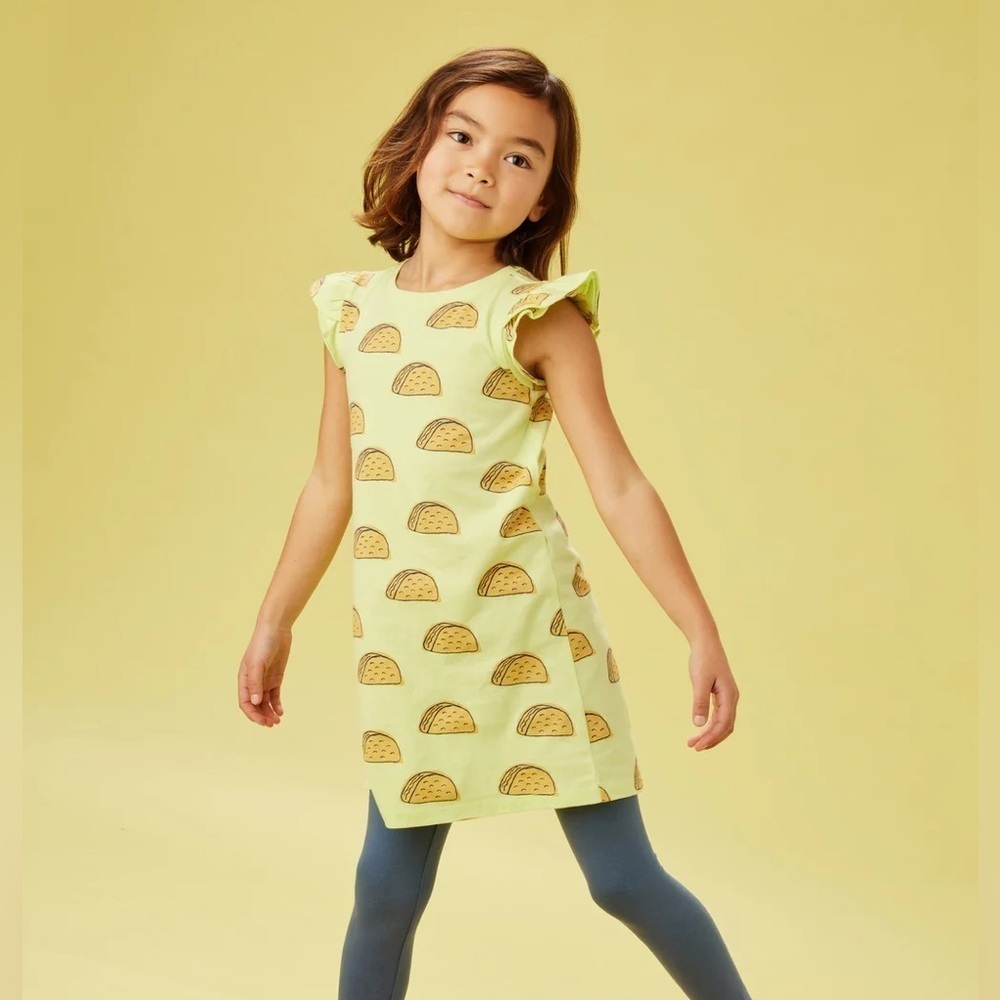 Tea Collection Neon Taco Dress Girls 7